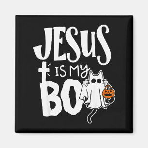 Aimant Jésus Est Mon Chéri - Drôle Chat Effrayant Noël Ch