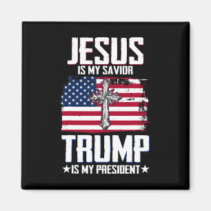 Aimant Jésus est mon sauveur Trump est mon président 2 