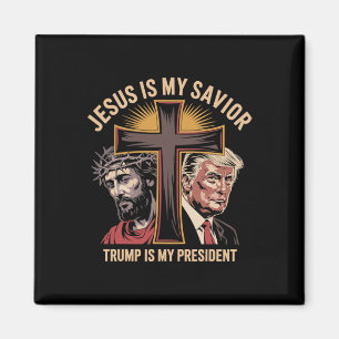 Aimant Jésus Est Mon Sauveur Trump Est Mon Président Bibl