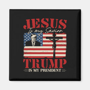 Aimant Jésus est mon sauveur Trump est mon président Trum