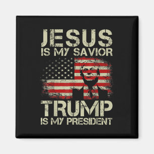 Aimant Jésus Est Mon Sauveur Trump Est Mon Président Trum