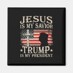 Aimant Jésus est mon sauveur Trump est mon président Trum