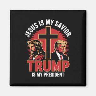 Aimant Jésus Est Mon Sauveur Trump Mon Président Christia