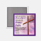 Aimant JÉSUS EST REMENÉ Pâques chrétiennes (Recto/Verso)