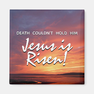 Aimant JÉSUS EST RENOUVELÉ Le coucher du soleil de Pâques