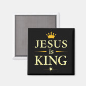 Aimant Jésus Est Roi _ Conception De Foi Chrétienne (Recto/Verso)