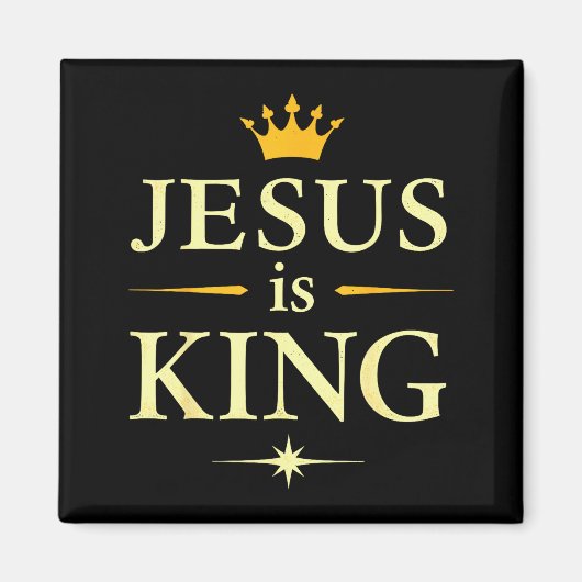 Aimant Jésus Est Roi _ Conception De Foi Chrétienne (Devant)