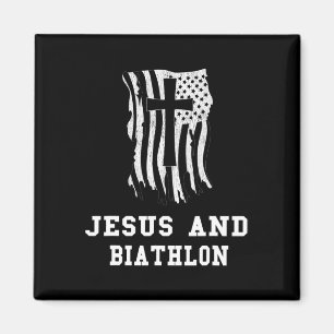 Aimant Jésus Et Biathlon Design Pour Les Biathlètes Chrét