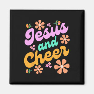Aimant Jésus et cheer Entraîneur de cheerleading Drôle Gr