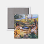 Aimant Jésus et la femme samaritaine à Jacob's Well Magne (Recto/Verso)