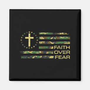 Aimant Jésus Foi Sur La Croix Camo Drapeau Américain Usa