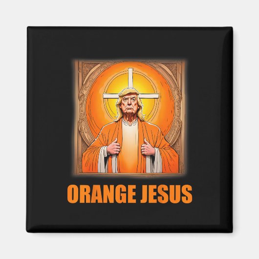 Aimant Jesus Funny Trump 1 (Devant)