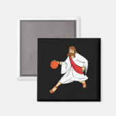 Aimant Jésus Jouant au basket-ball 1 (Recto/Verso)