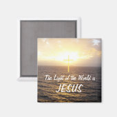 Aimant Jésus-Lumière du monde (Recto/Verso)