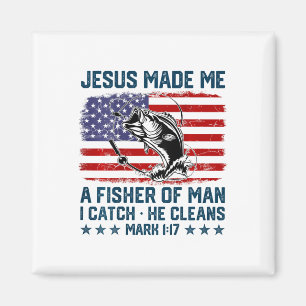 Aimant Jésus m'a fait un pêcheur d'hommes Drapeau américa