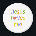 Aimant Jésus m'aime l'aimant<br><div class="desc">Jesus Loves Me - simple rappel de la vérité - grand aimant frigo</div>