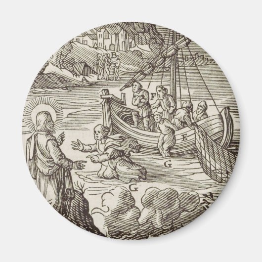 Aimant Jésus marchant sur l'eau (Devant)