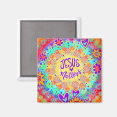 Aimant Jesus Matters Fun Floral tendance Inspirivity (Recto/Verso)
