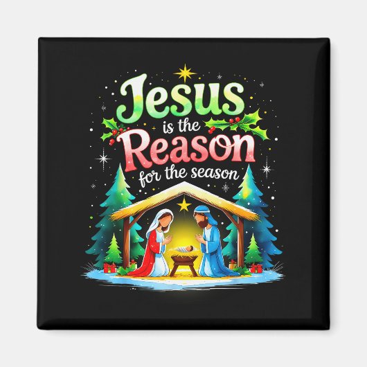 Aimant Jesus Reason For The Season Nativity Christmas Des (Devant)