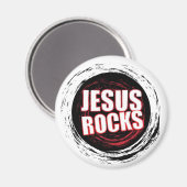 Aimant Jesus Rocks 5 Noirs (Recto/Verso)