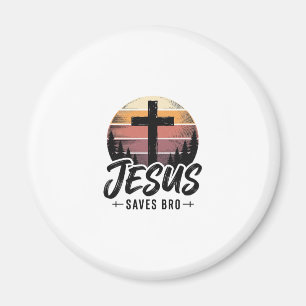 Aimant Jesus Sauve Frère Vintage Chemise Croix Chrétienne
