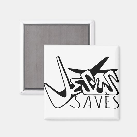 AIMANT JÉSUS SAUVE GRAFFITI (Recto/Verso)