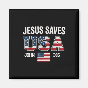 Aimant Jésus Sauve Usa Croix Chrétienne Dieu Foi Bible Ét