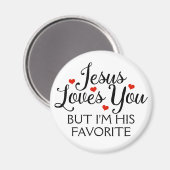 Aimant Jésus t'aime Favori Funny (Recto/Verso)