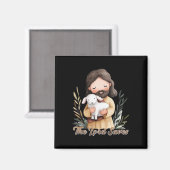 Aimant Jésus tenant un agneau blanc (Recto/Verso)