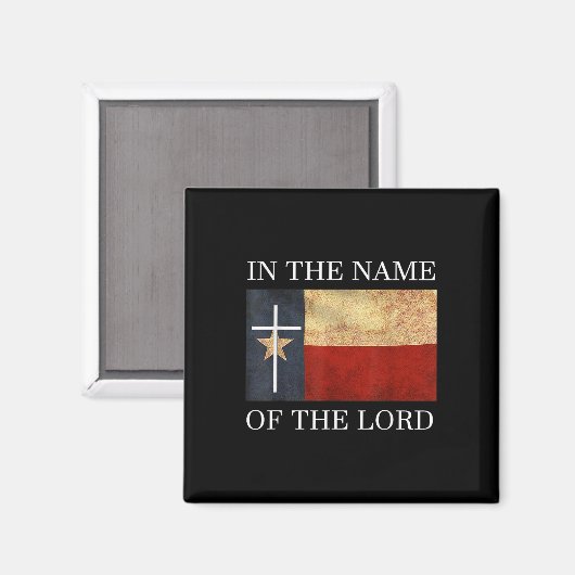 Aimant Jésus Texas chrétien (Recto/Verso)