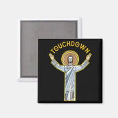 Aimant Jesus Touchdown Amusant Citation De Foi Chrétienne (Recto/Verso)