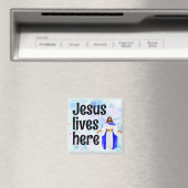 Aimant Jésus vit ici (In Situ (Lave-vaisselle))