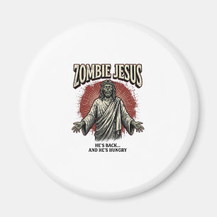 Aimant Jésus zombie gravure vintage dessin de t-shirt drô