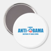 Aimant J'étais anti-Obama avant d'être un T-shirt cool (Recto/Verso)