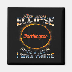 Aimant J'étais Eclipse Solaire Worthington Indiana Là