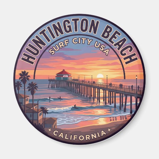 Aimant Jetée de Huntington Beach USA (Devant)