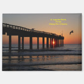 Aimant Jetée de pêche au lever du soleil (Recto)