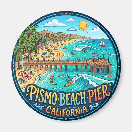 Aimant Jetée de Pismo Beach États-Unis (Devant)