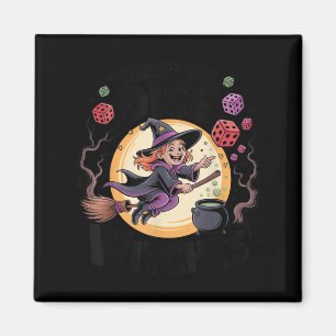 Aimant Jeter Les Sorcières De Dice Halloween Bunco Dice J