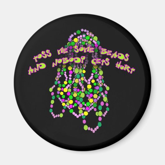 Aimant Jette-moi des perles et personne ne se fait blesse (Devant)