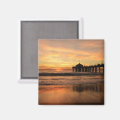 Aimant Jetty Over Beach Sunset (Recto/Verso)