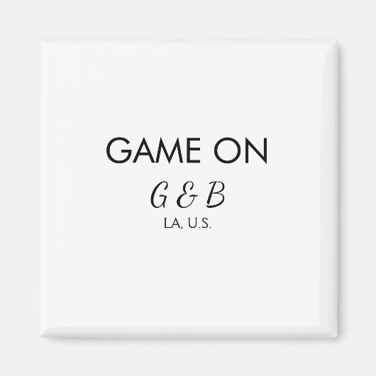 Aimant Jeu ajouter nom du couple mariage lieu ville g (Devant)