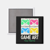 Aimant Jeu Art Vintage Gamepad Retro Contrôleur Gamepad (Recto/Verso)