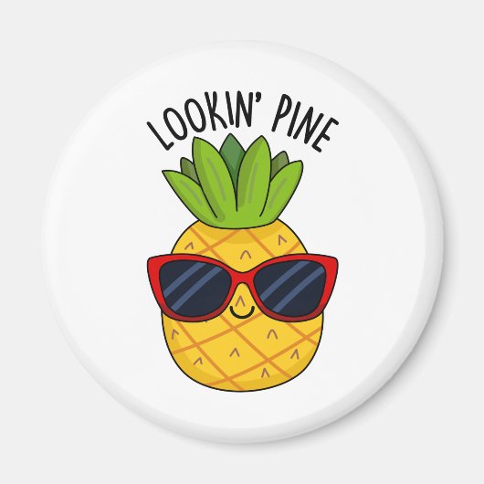 Aimant Jeu d'ananas drôle de pin à regarder (Devant)