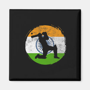 Aimant Jeu de cricket sport drapeau de l'Inde joueur de c