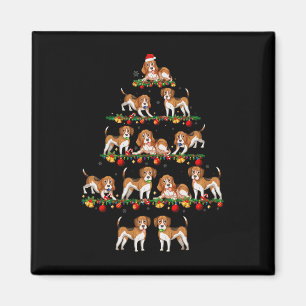 Aimant Jeu de famille fixe Noël correspondant Chien Beagl