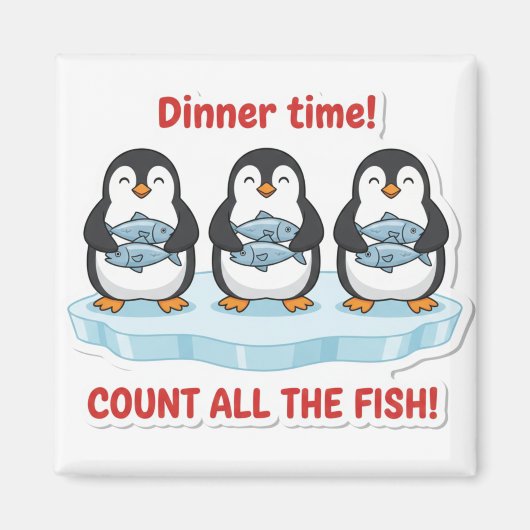 Aimant Jeu de maths pour compter les poissons au dîner de (Devant)