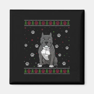 Aimant Jeu de Noël Pitbull Jeu de Noël Animaux Animaux An