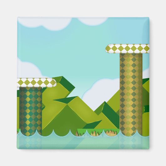 Aimant Jeu de plate-forme rétro (Devant)
