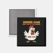 Aimant Jeu de poulet drôle Ne regardez pas l'animation de (Recto/Verso)